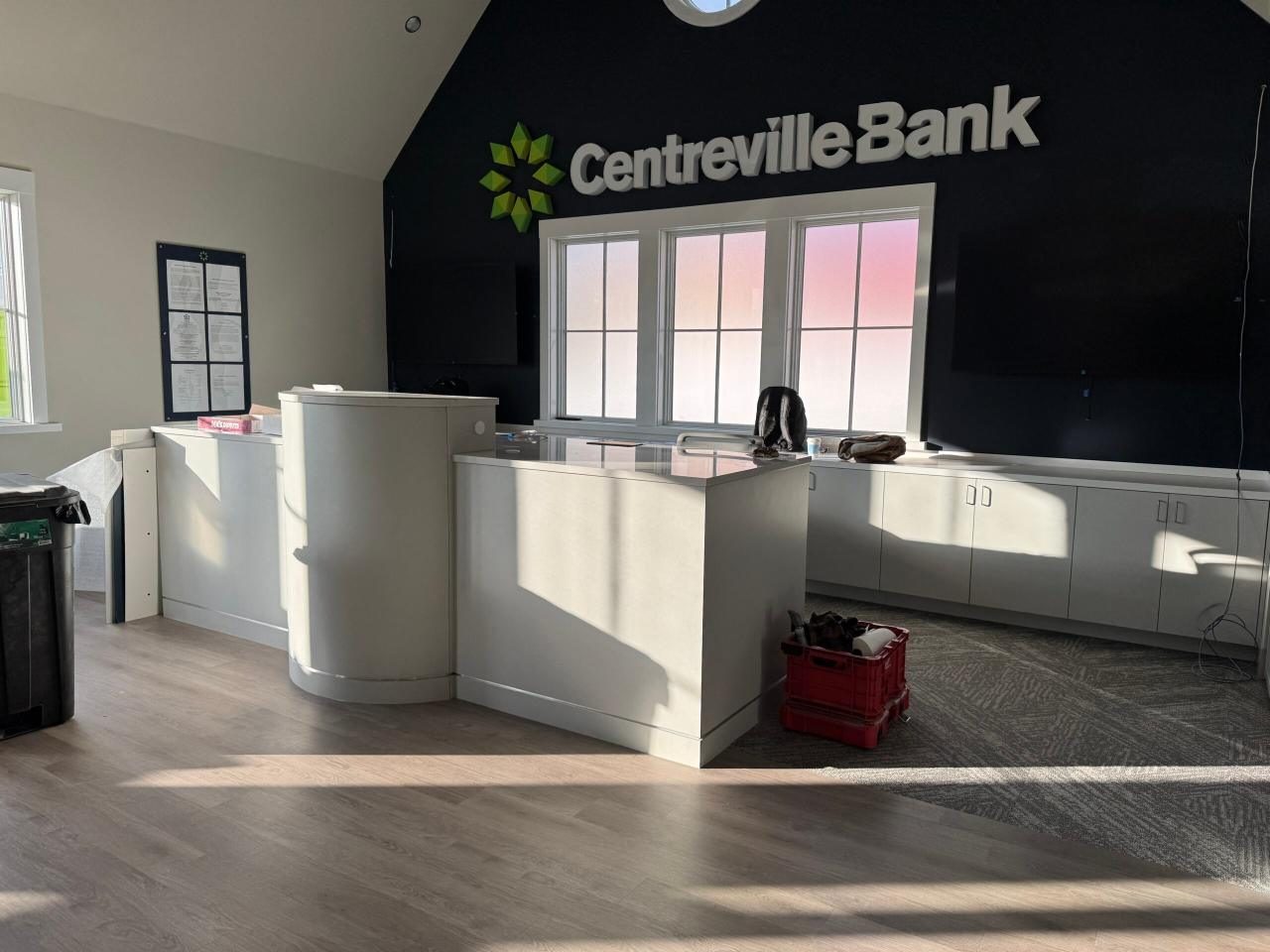 Bank branch teller casework